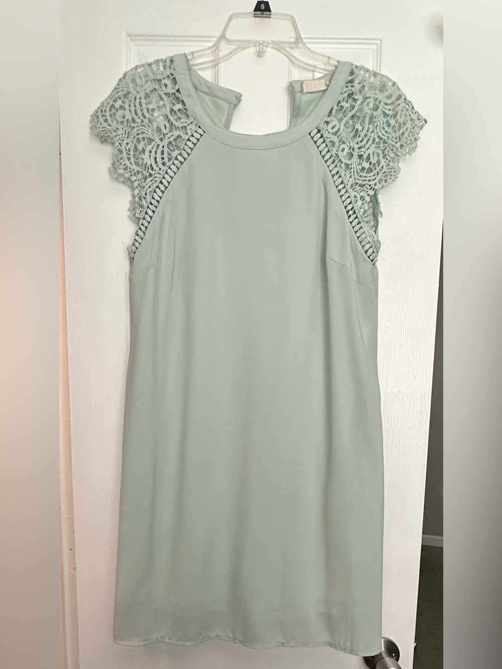 Altar'd State Mint Green Crochet Cap Sleeve Midi Dress